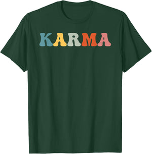 Karma Groovy Retro Shirt Karma Funny T-Shirt - T-Shirt | Forest
