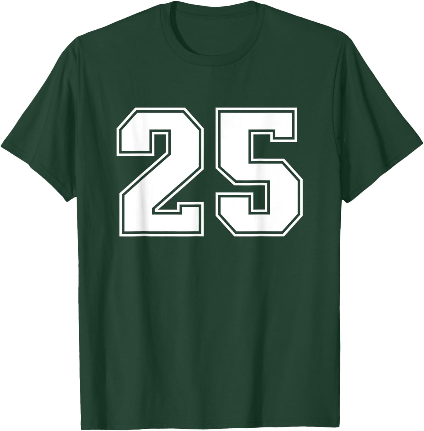 Number #25 Sports Jersey Lucky Number T-Shirt - T-Shirt | Forest