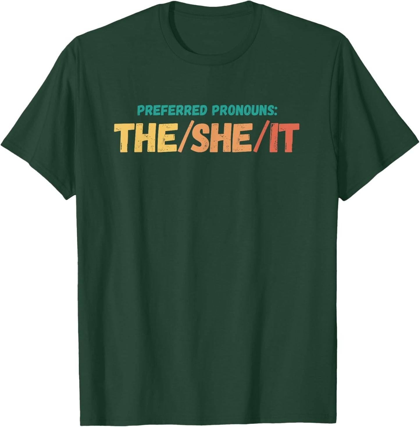 Patriot Supply Co Gear & Apparel Funny Preferred Pronouns The She It Saying Quote -Kids X-Small Black Cotton Short Sleeve Novelty/Humorous Quote T-Shirt - T-Shirt | Forest