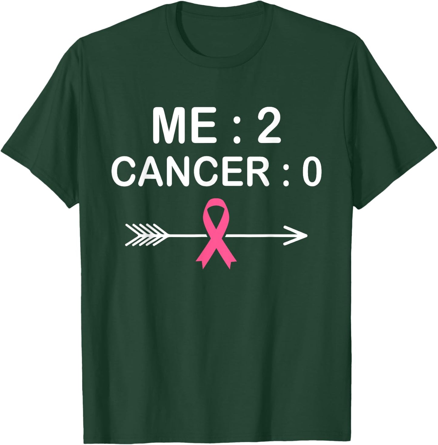 Me 2 Cancer 0 Pink Ribbon Breast Cancer Awareness T-Shirt - T-Shirt | Forest