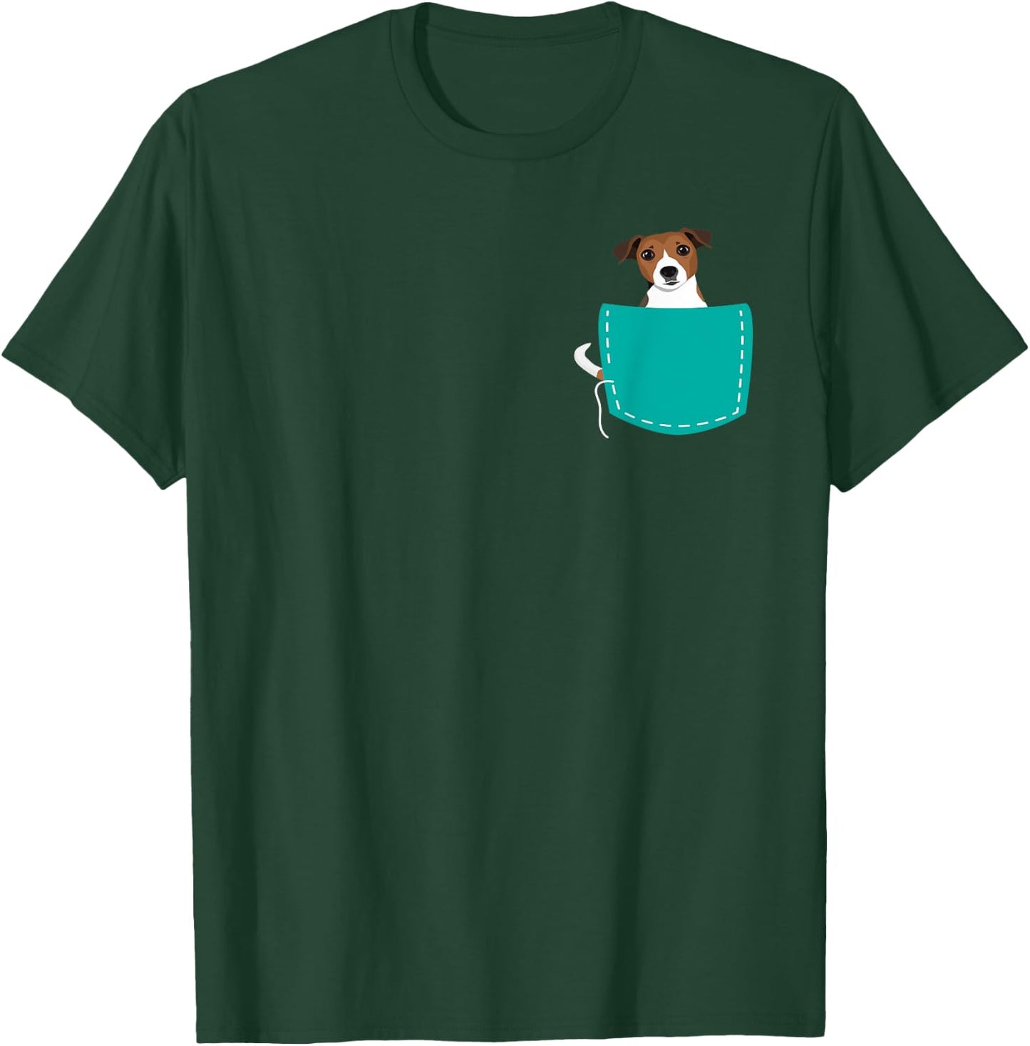 Jack Russell Dog In A Pocket - Dog Owner Animal Whisperer Women Girls Kids T-Shirt - T-Shirt | Forest