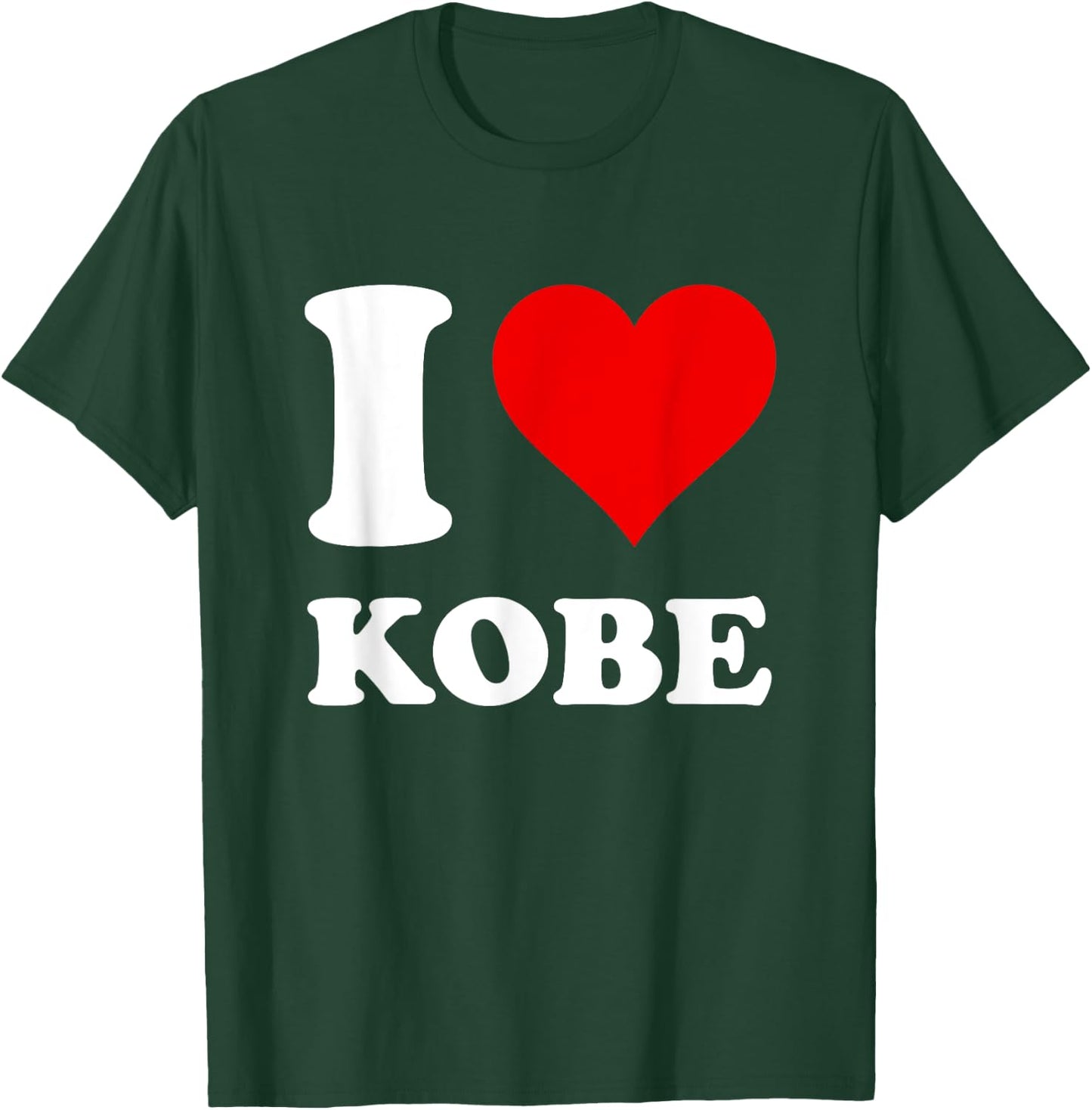 Red Heart I Love Kobe T-Shirt - T-Shirt | Forest