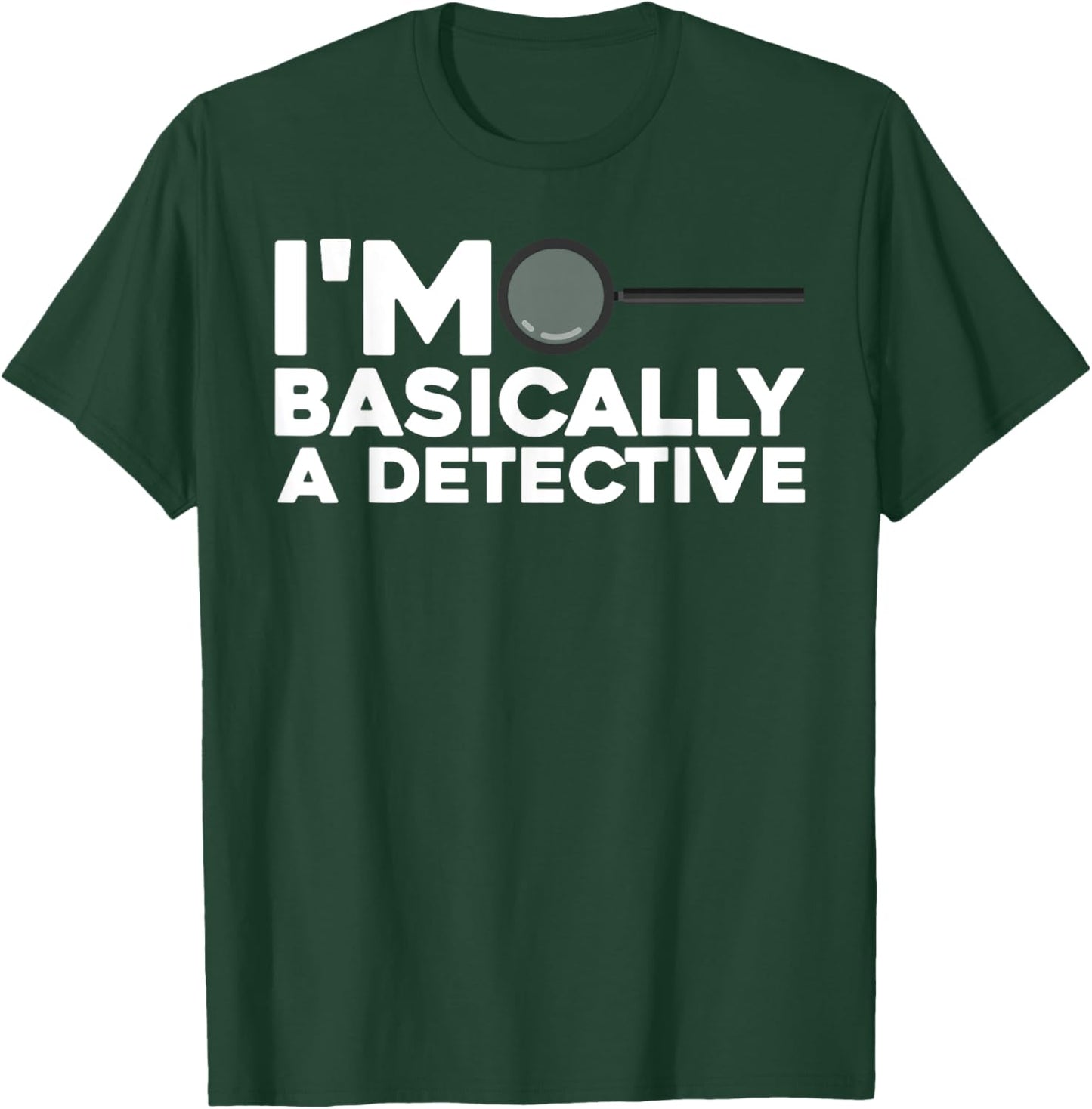 Funny Detective Art Women Kids True Crime Morbid Spy T-Shirt - T-Shirt | Forest