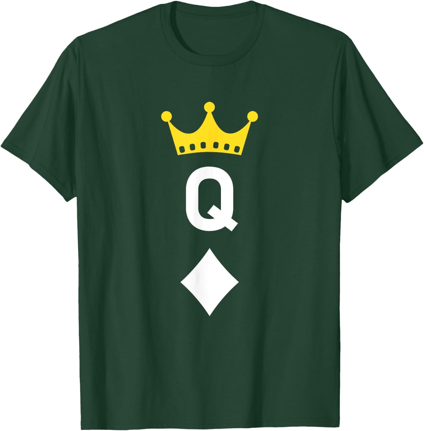 Playing Card Queen of Diamonds T-Shirt - T-Shirt | Forest