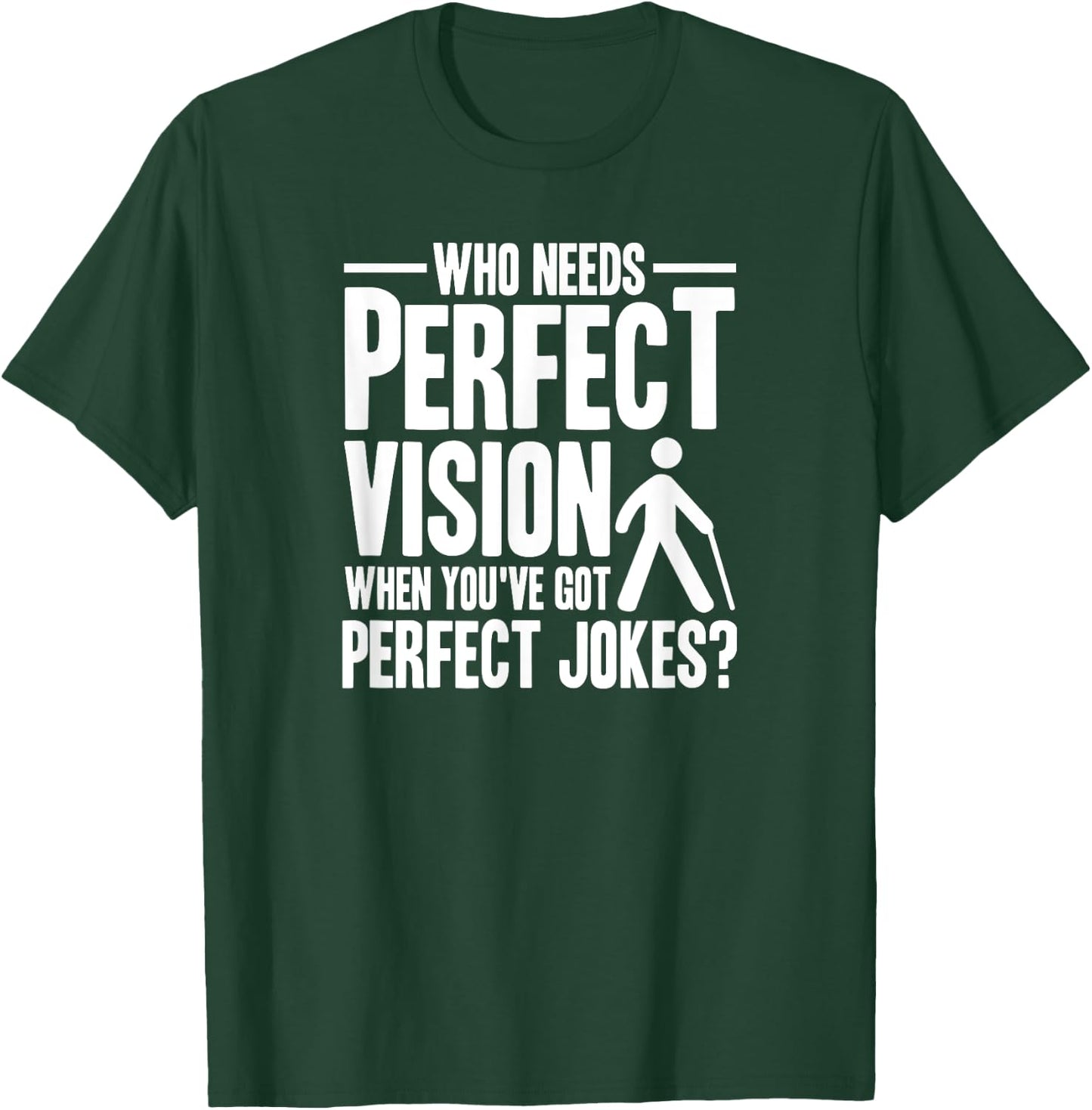 Funny Blind Braille Visually Impaired Blindness T-Shirt - T-Shirt | Forest
