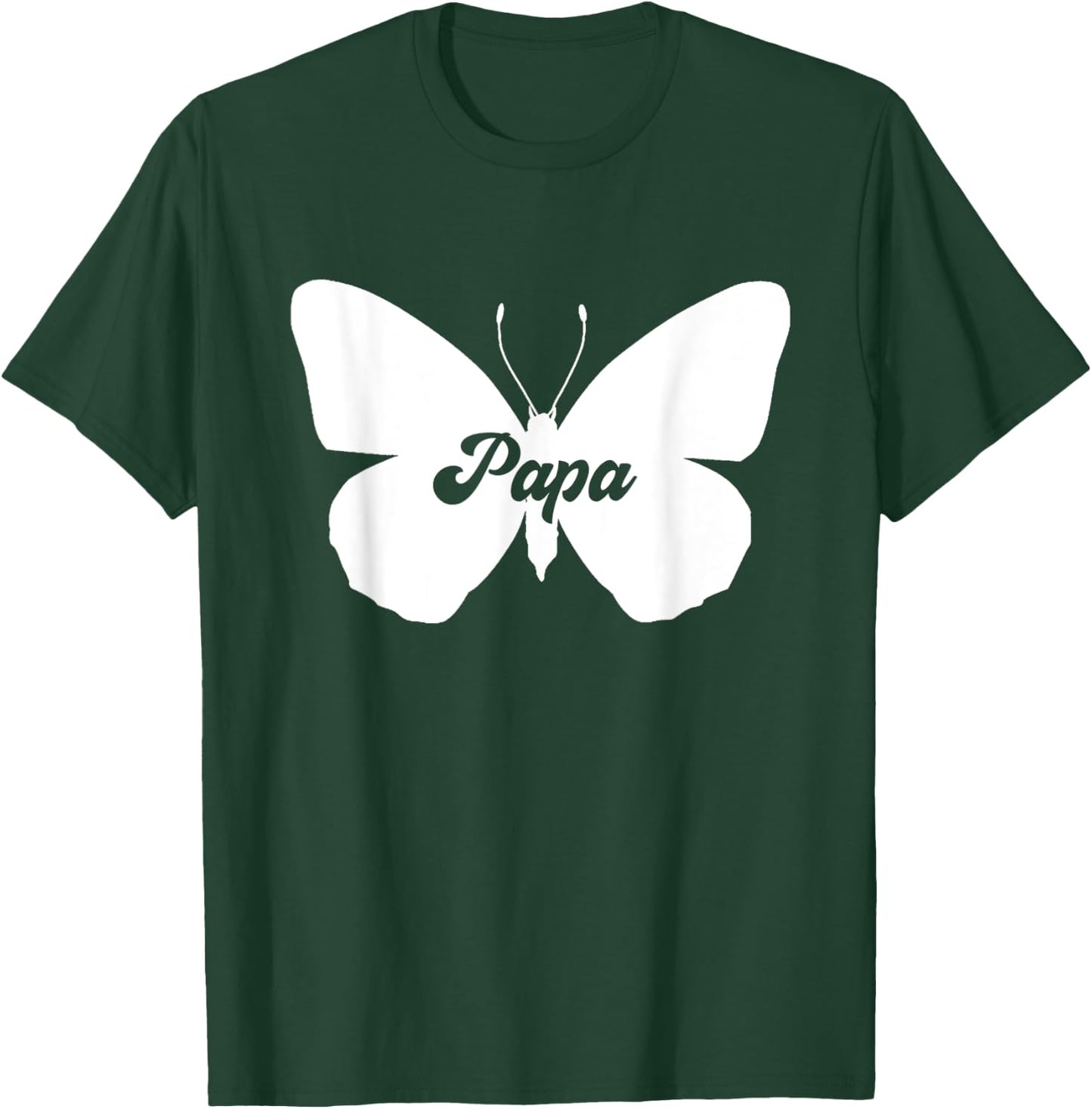Papa Butterfly Dad Funny Butterfly Family Matching T-Shirt - T-Shirt | Forest