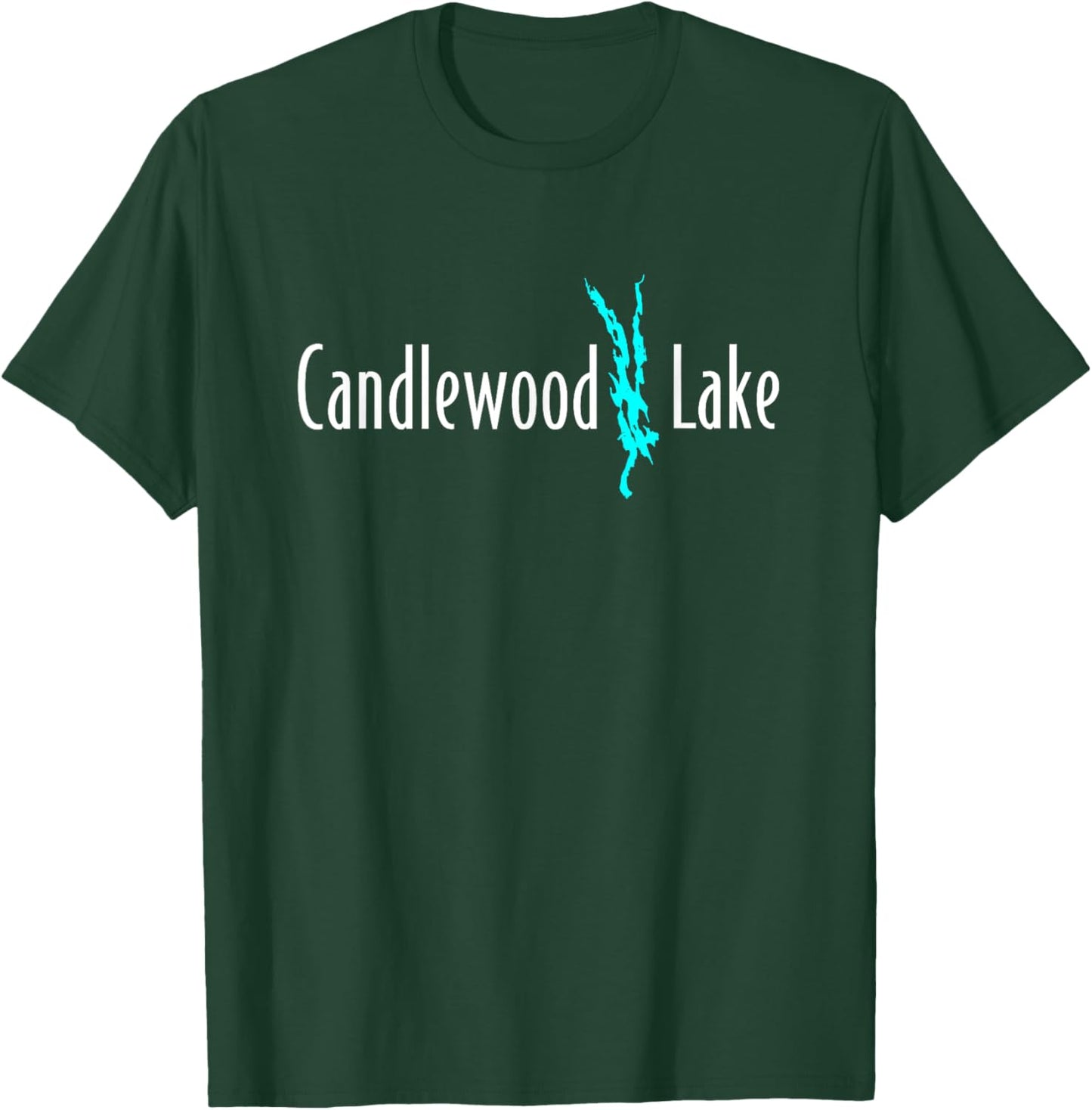 Minimalist Candlewood Lake - Connecticut T-Shirt - T-Shirt | Forest