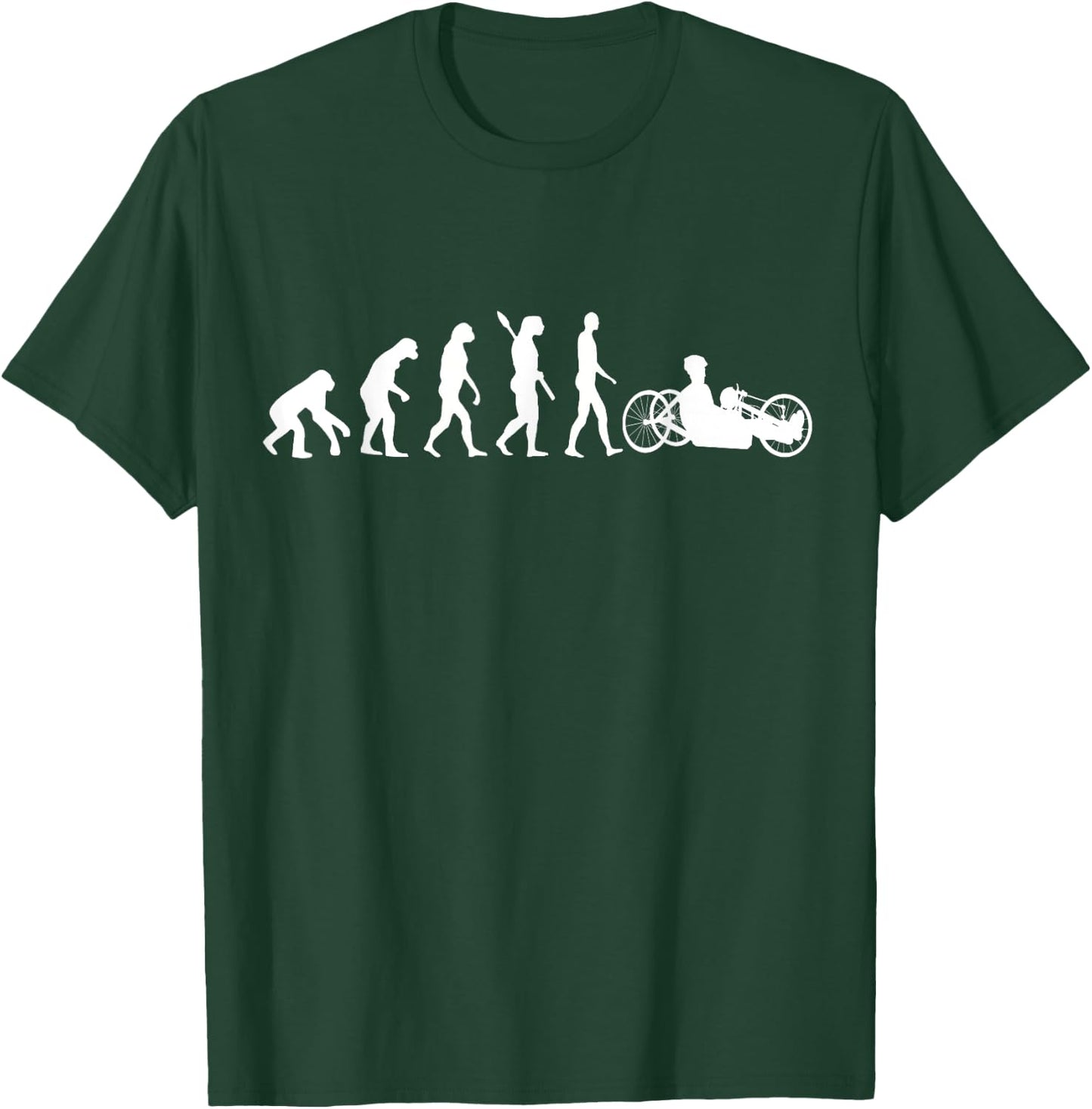 Recumbent Trike Evolution Recumbent Bicycle Recumbent Bike T-Shirt - T-Shirt | Forest