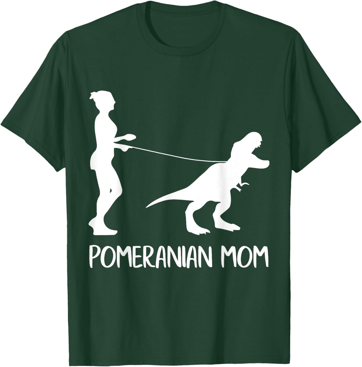Pomeranian Mom Dog Dinosaur Mothers Day Pomeranian Mama T-Shirt - T-Shirt | Forest