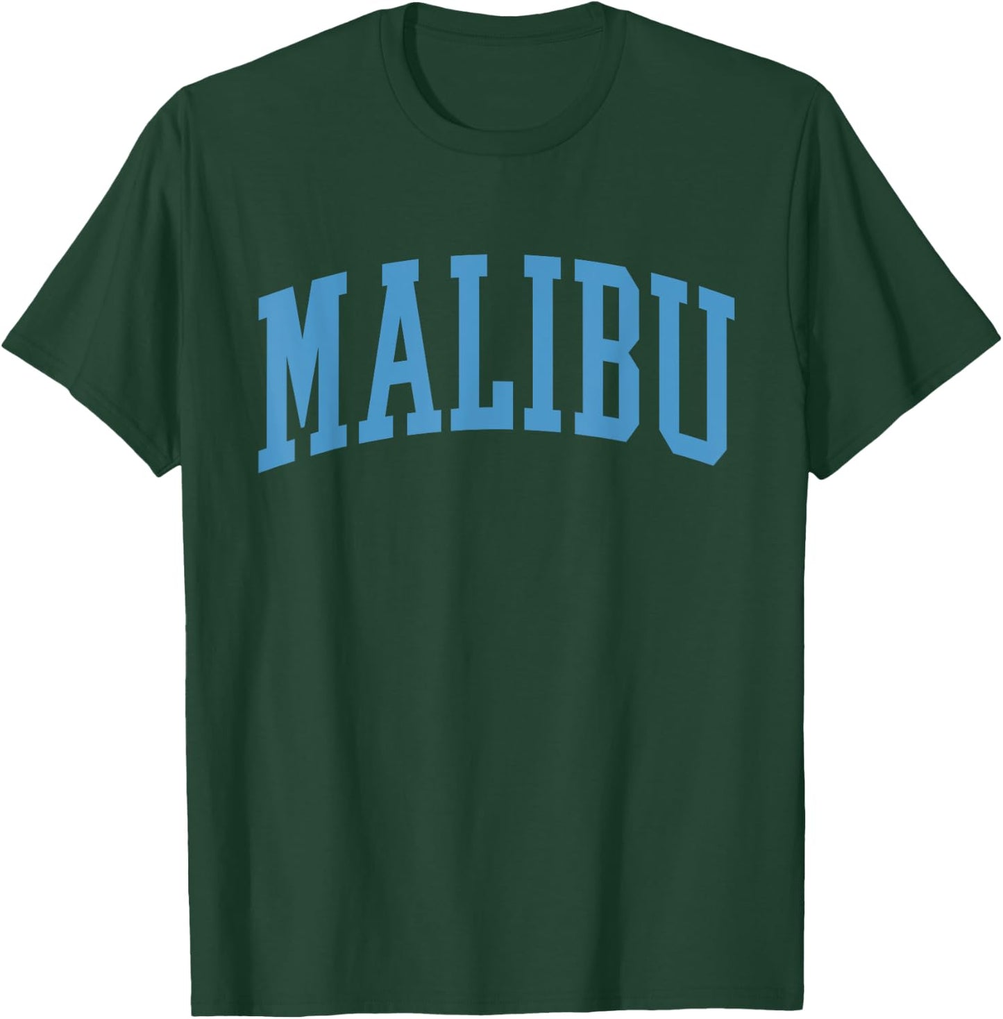 Malibu California Preppy Aesthetic Blue T-Shirt - T-Shirt | Forest