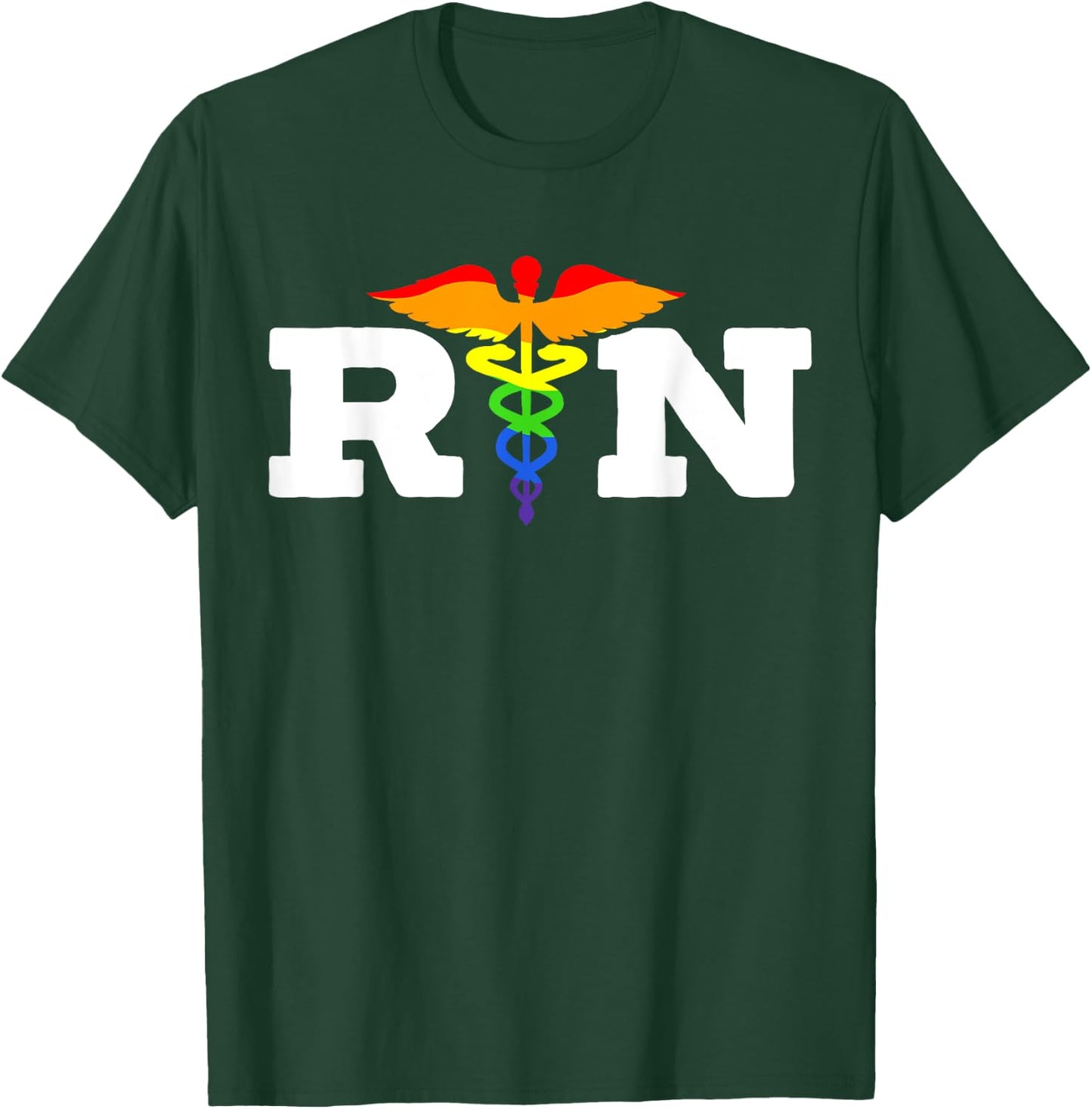 Nurse Gay Rainbow Pride March Medicine Ally Nursing T-Shirt - T-Shirt | Forest