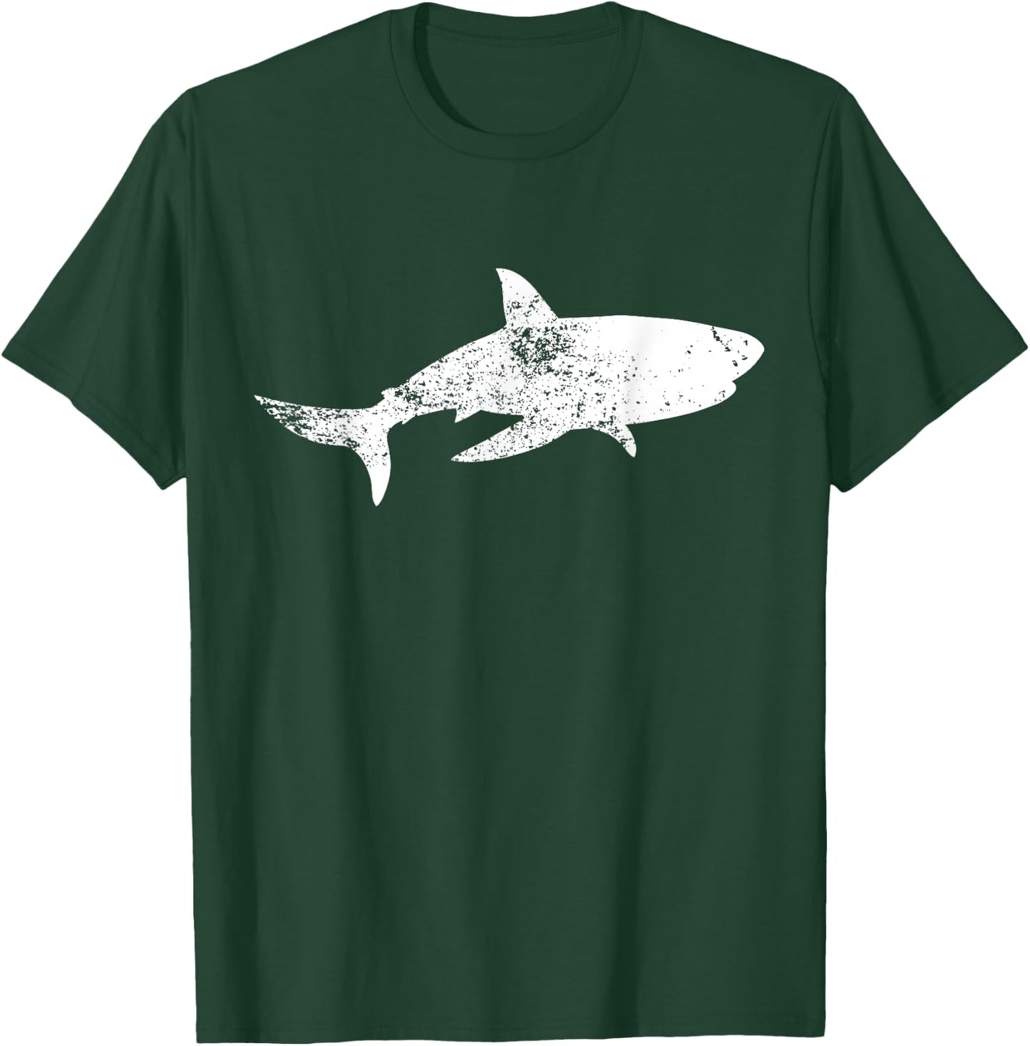 Grunge Great White Shark Print - Vintage Shark T-Shirt - T-Shirt | Forest