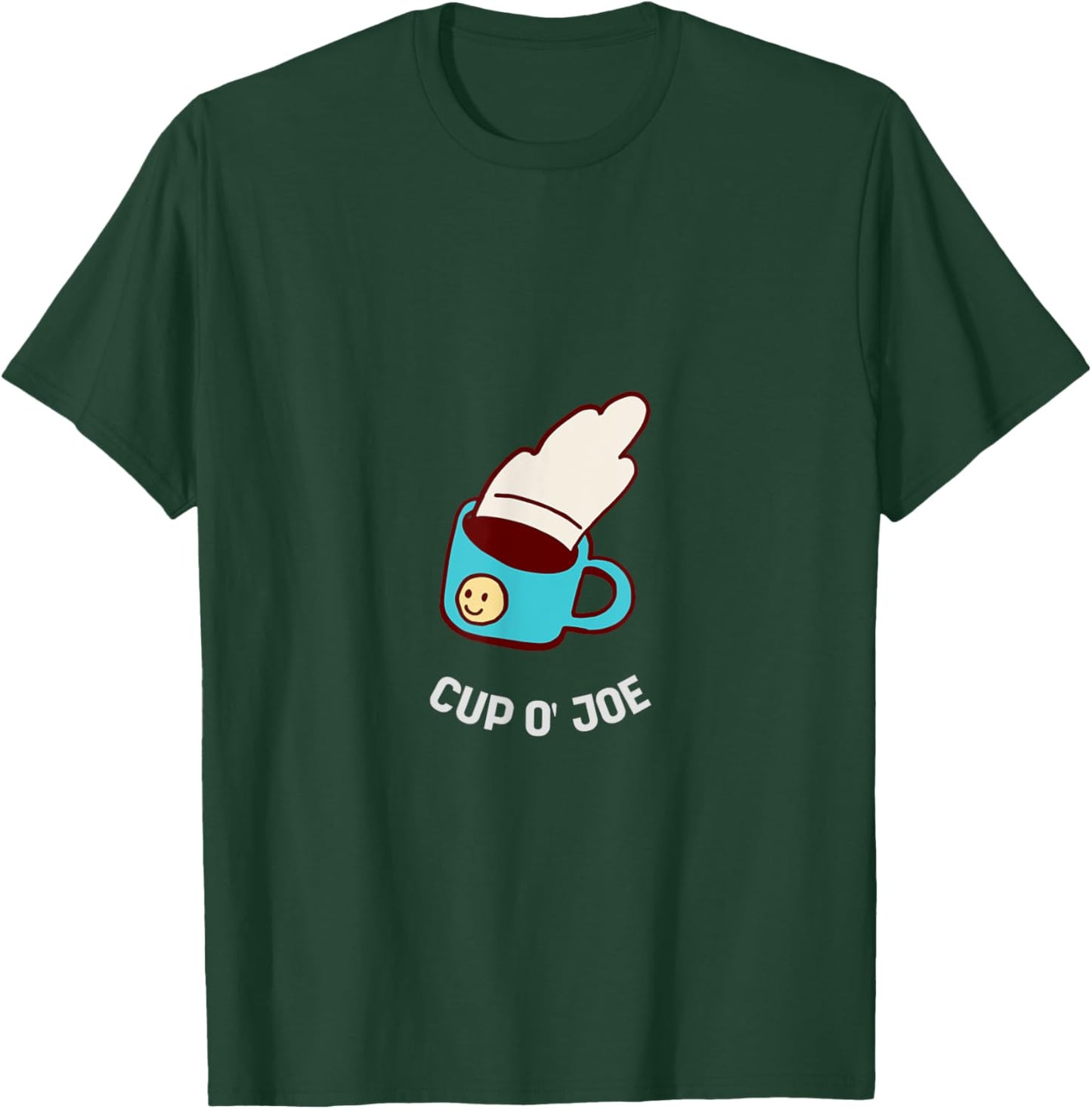 Cup O' JOE Retro Funny Coffee Lover Designs Present T-Shirt - T-Shirt | Forest
