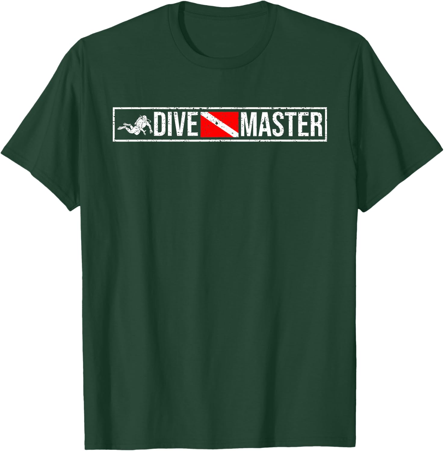 Dive Master Professional Divers Scuba Diving Flag Instructor T-Shirt - T-Shirt | Forest