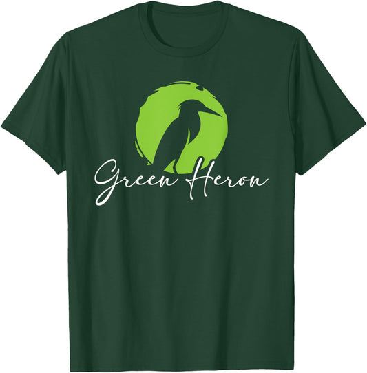 Green Heron - Bird Watching Birder Bird Watcher T-Shirt - T-Shirt | Forest