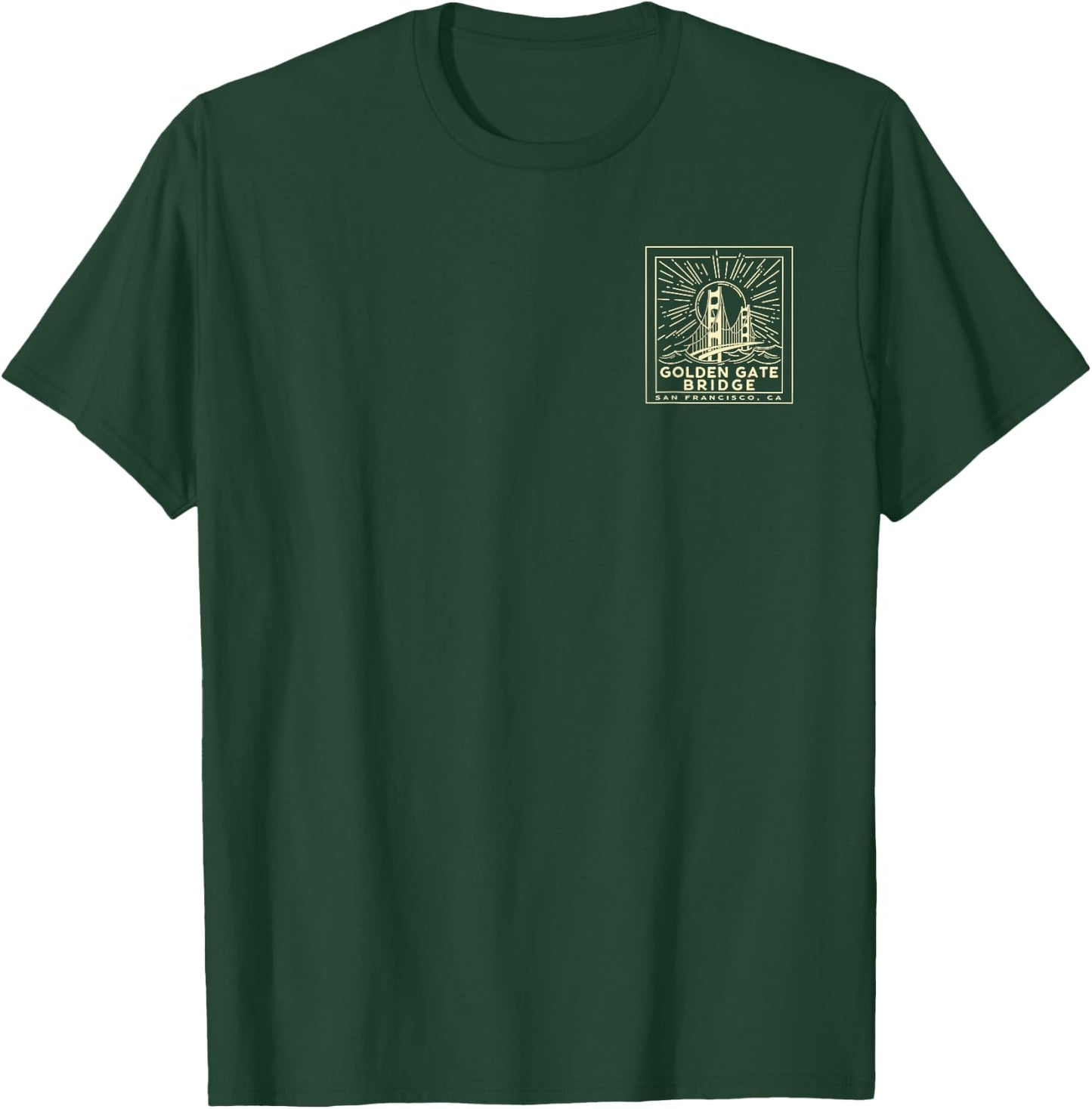 Golden Gate Bridge San Francisco Front/Back T-Shirt - T-Shirt | Forest