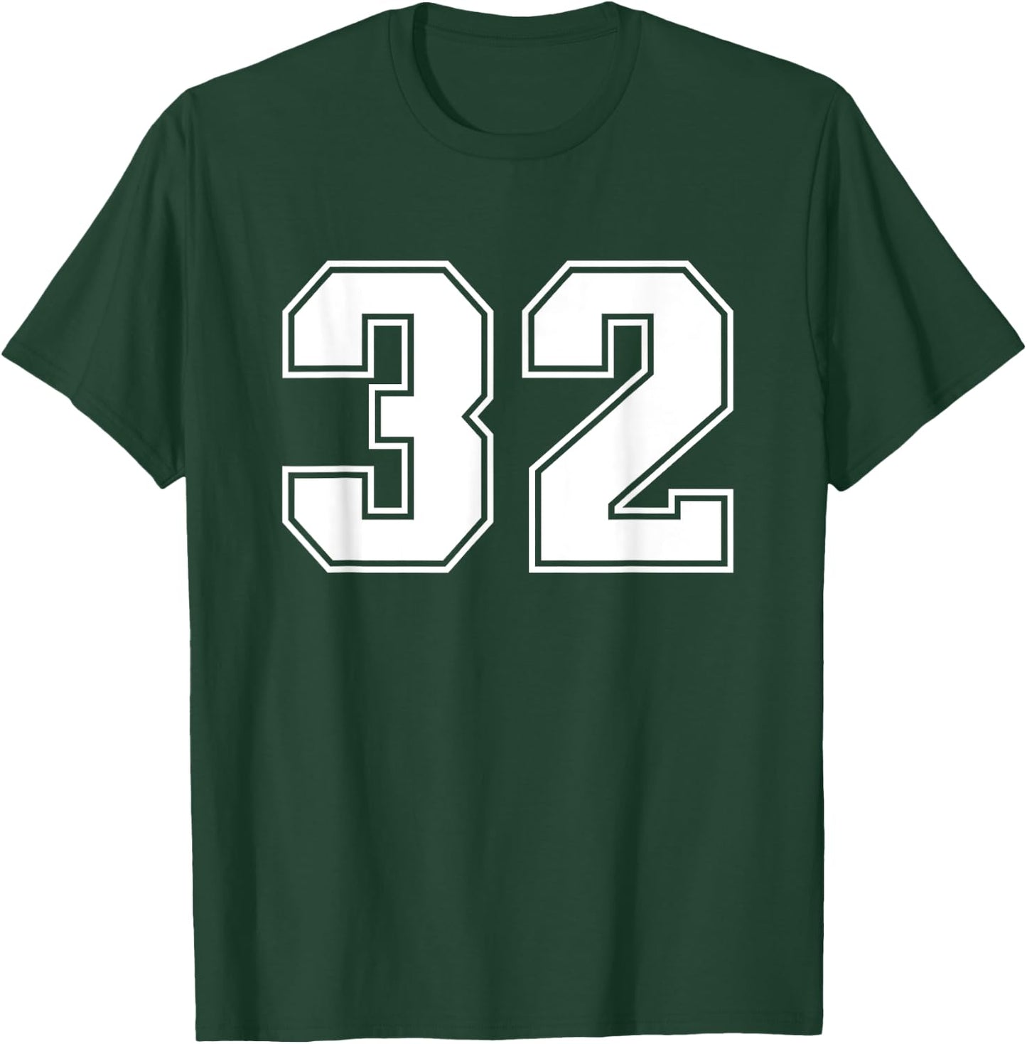 Number #32 Sports Jersey Lucky Number T-Shirt - T-Shirt | Forest