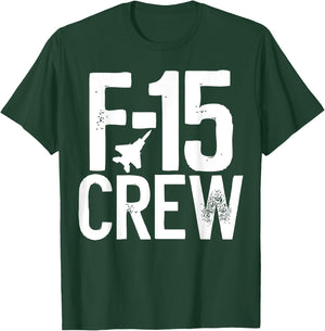 Eagle F-15 silhouette Jet Fighter Crew and Team Fighter jet T-Shirt - T-Shirt | Forest