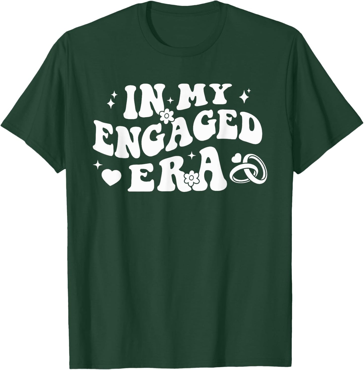 In My Engaged Era Retro Bride Bachelorette Party Bridesmaid T-Shirt - T-Shirt | Forest