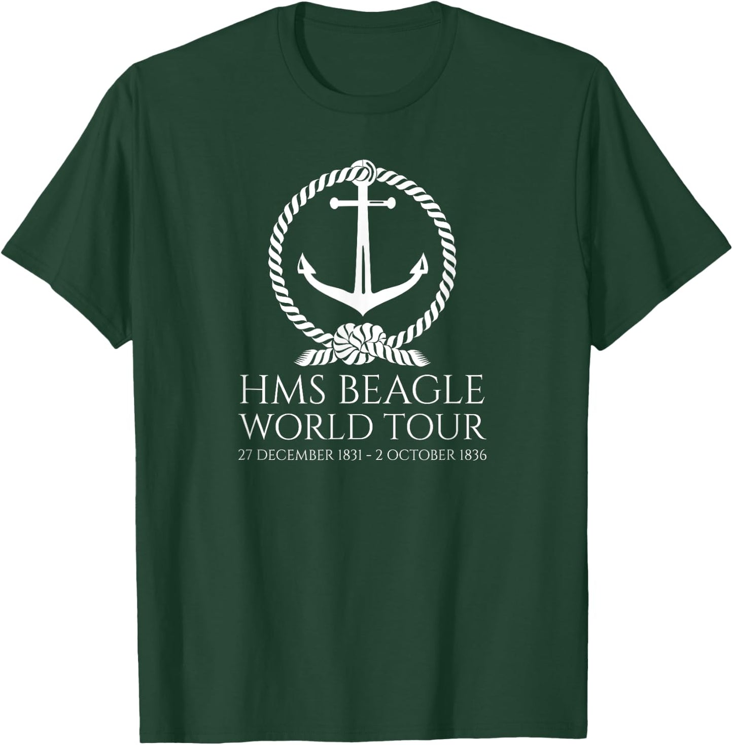 HMS Beagle World Tour - Charles Darwin - English History T-Shirt - T-Shirt | Forest