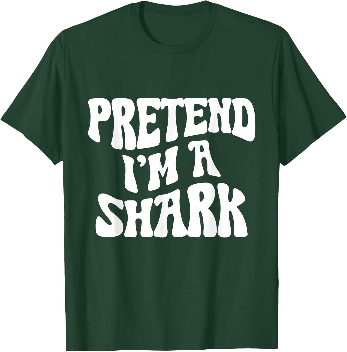 Pretend I'm a Shark Funny lazy Halloween Costume T-Shirt - T-Shirt | Forest
