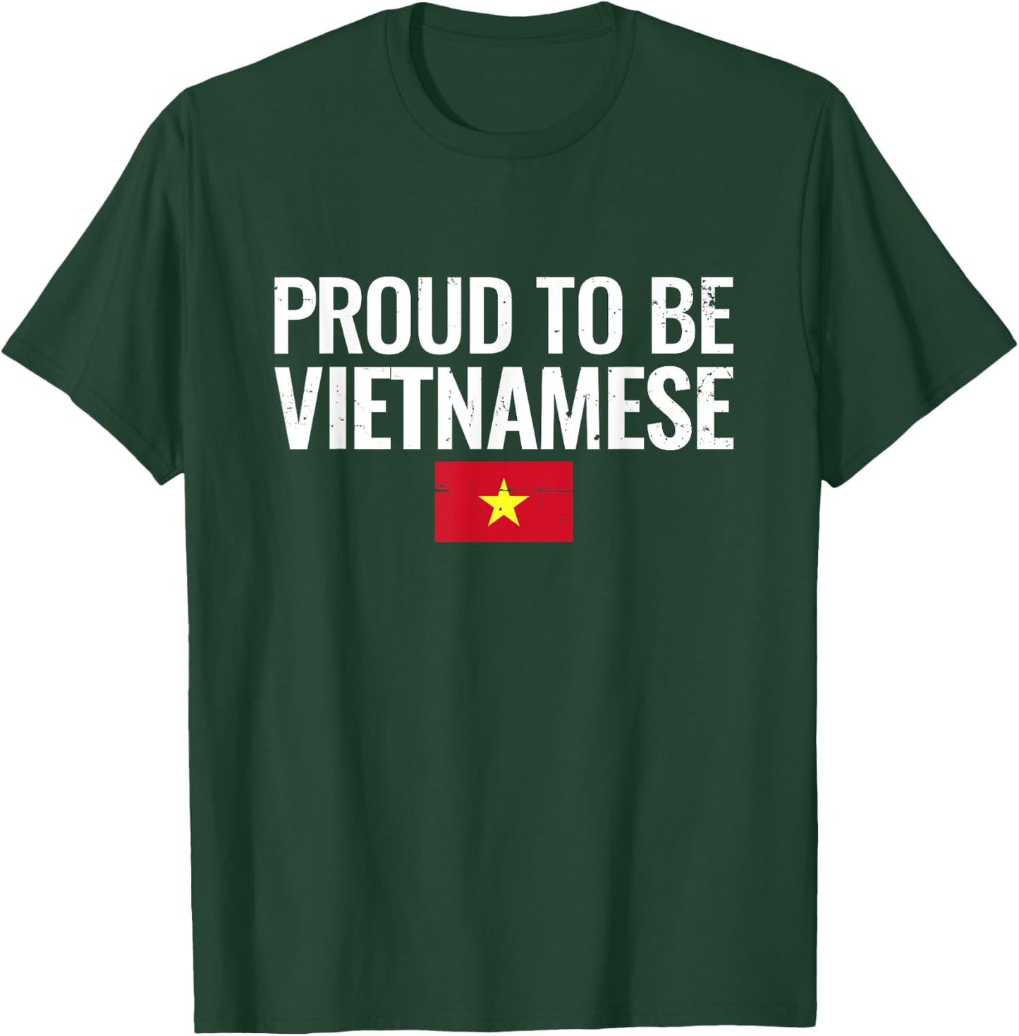 Proud To Be Vietnamese Vintage Flag Vietnam T-Shirt - T-Shirt | Forest