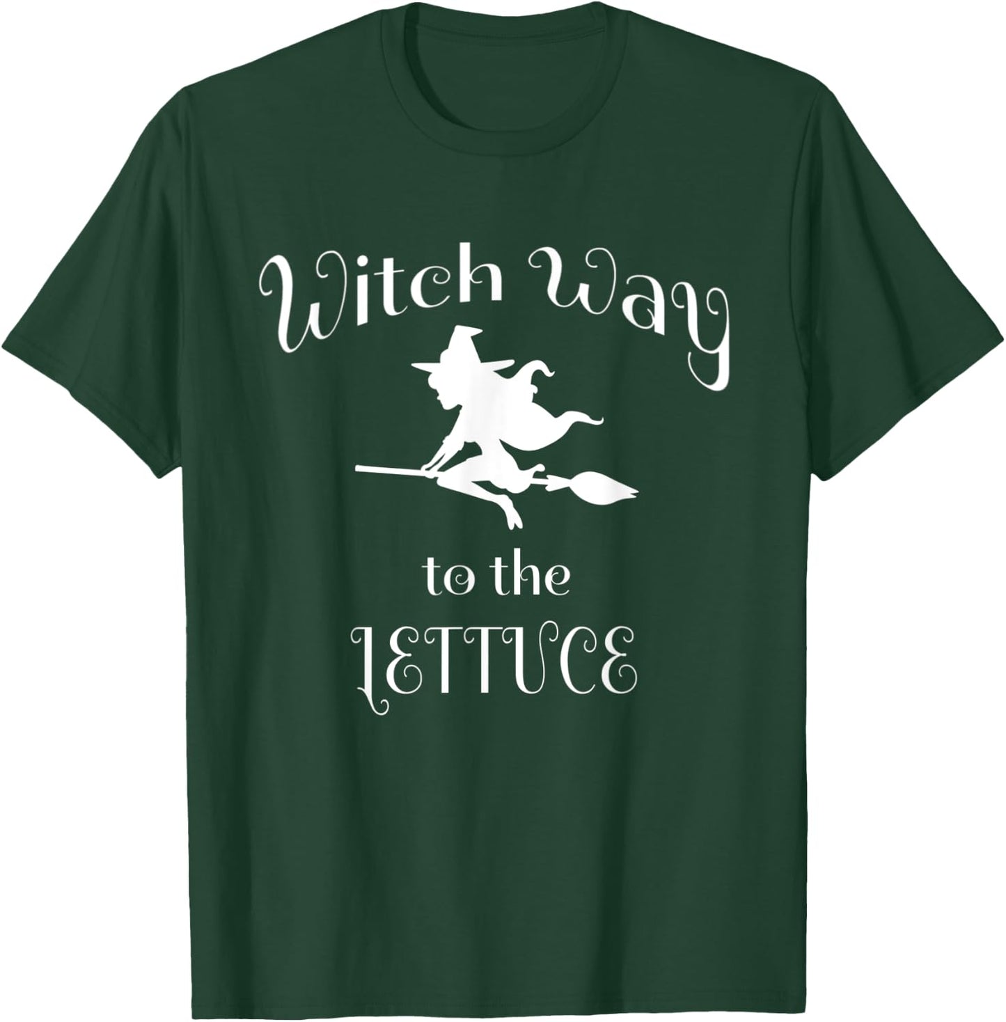 Halloween Pun Witch Way To The Lettuce T-Shirt - T-Shirt | Forest