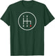 Car Manual Gear Shifter Knob Pattern Icon (4 Speed) T-Shirt - T-Shirt | Forest