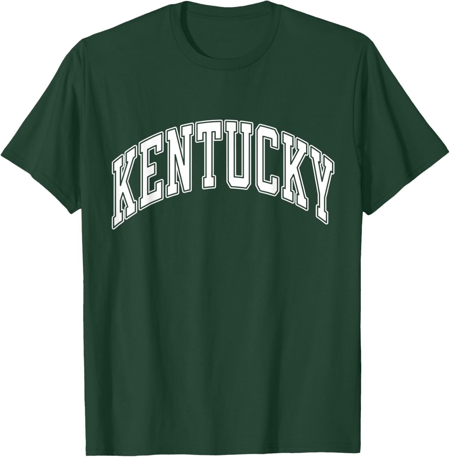 Kentucky Varsity Style White Text T-Shirt - T-Shirt | Forest