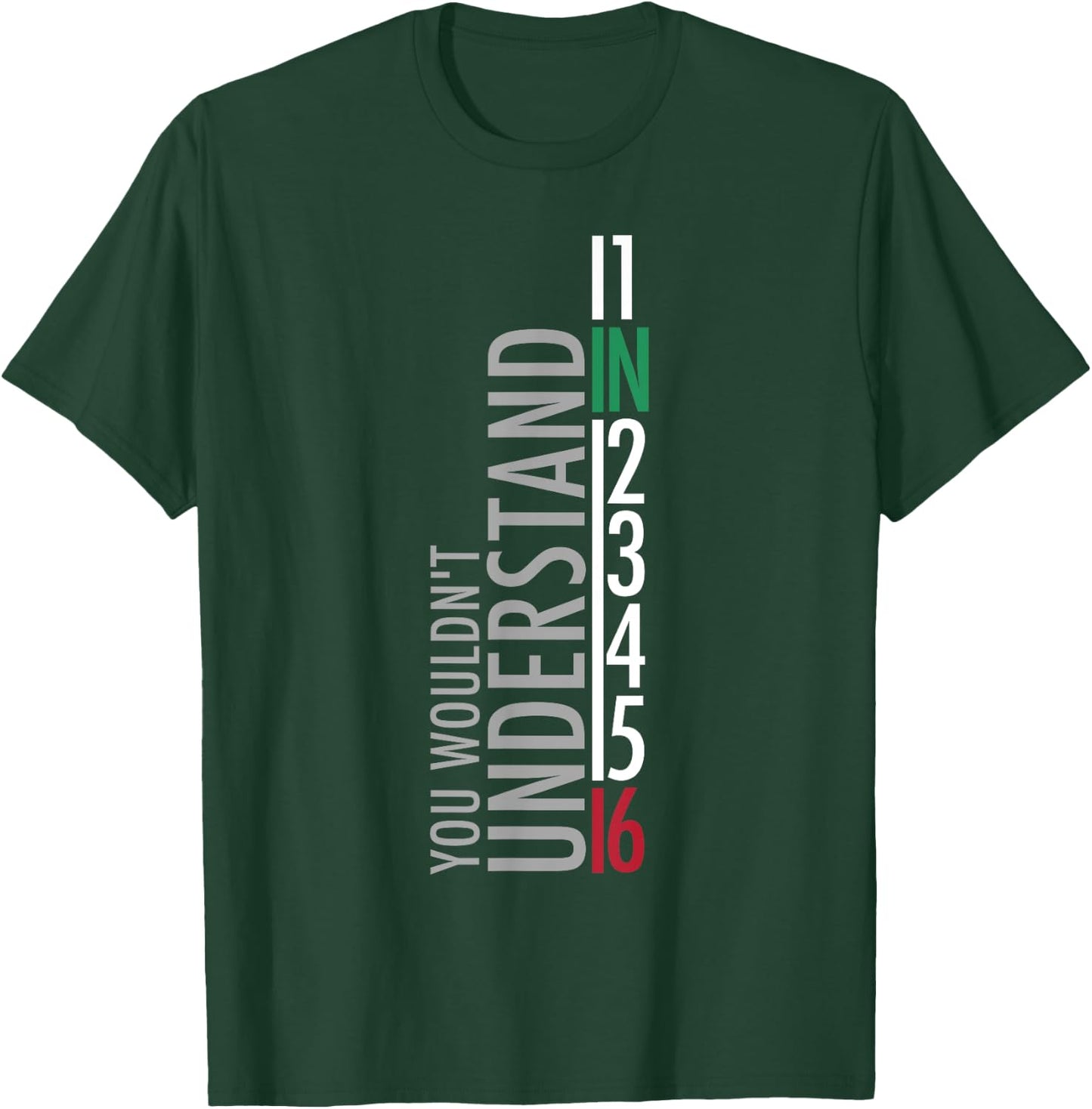 1N23456 Motorcycle Gear Shift Motorcyclist T-Shirt - T-Shirt | Forest