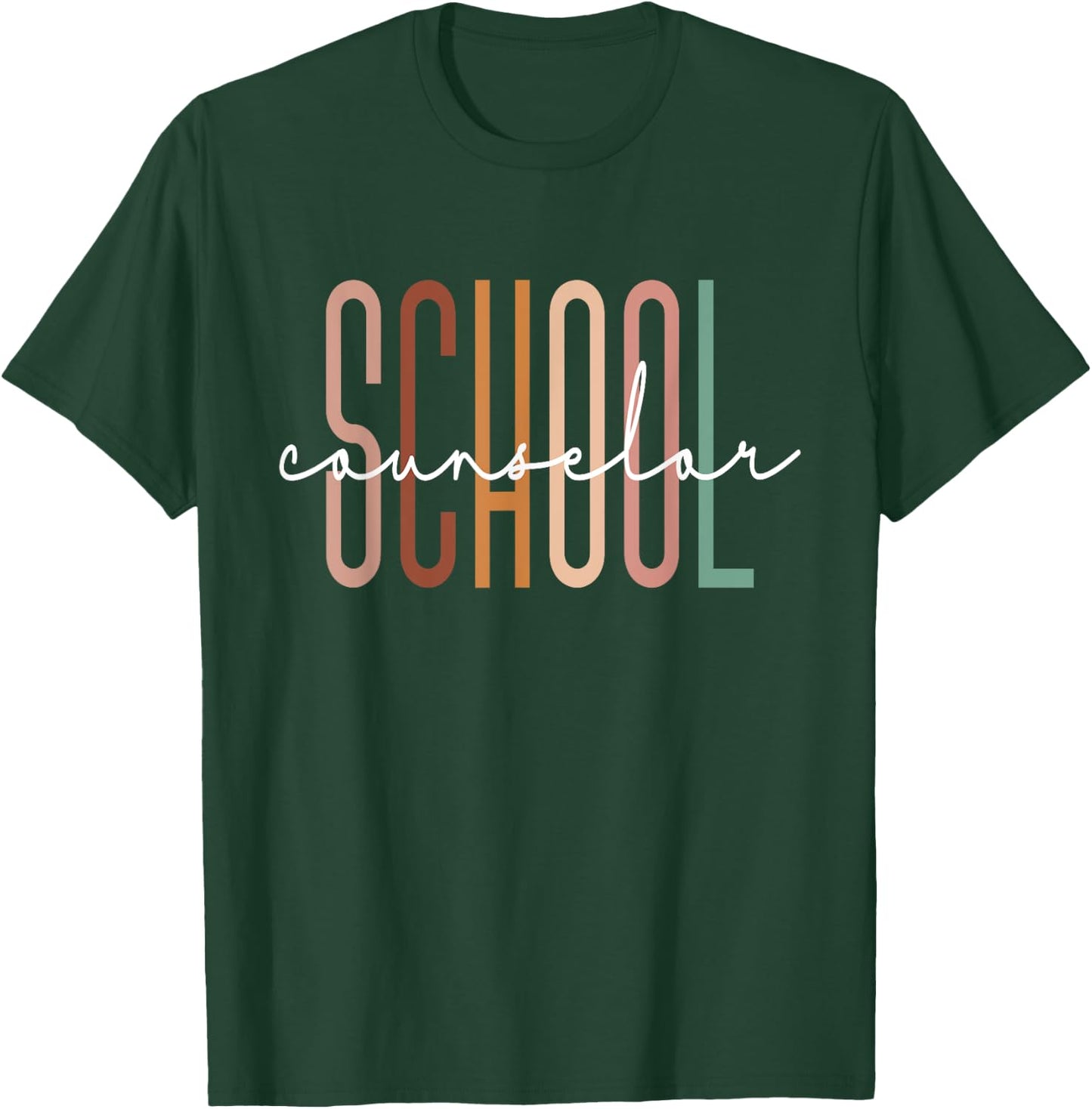 School Counselor Teacher Counseling Office School Guidance Men Women T-Shirt - T-Shirt | Forest
