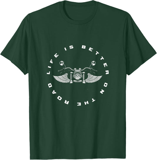 Motorcycle Clothing for Bikers -Kids Classic Fit Black Motorcycle T-Shirt - T-Shirt | Forest