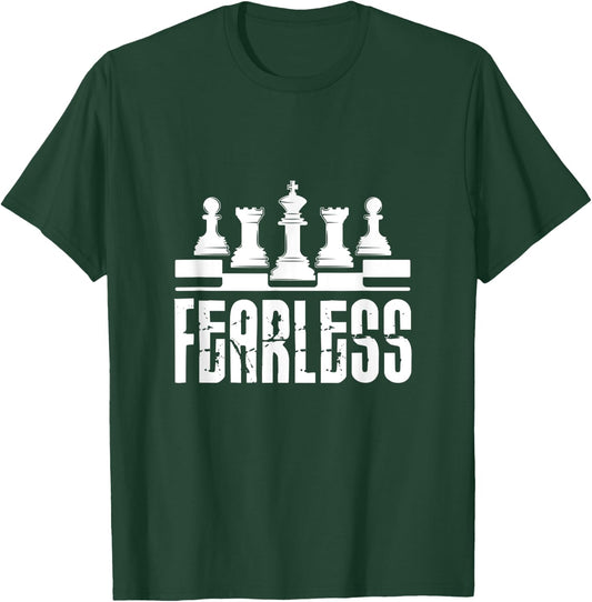 Fearless Chessman Chess Player Master Grandmaster T-Shirt - T-Shirt | Forest