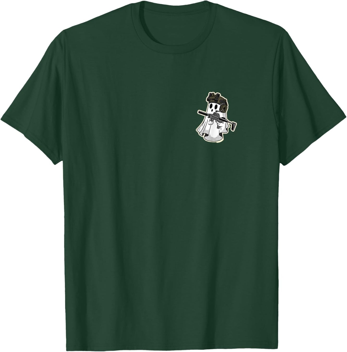 SF Ghost - Spooky Scary Special Forces! Funny military ghost T-Shirt - T-Shirt | Forest