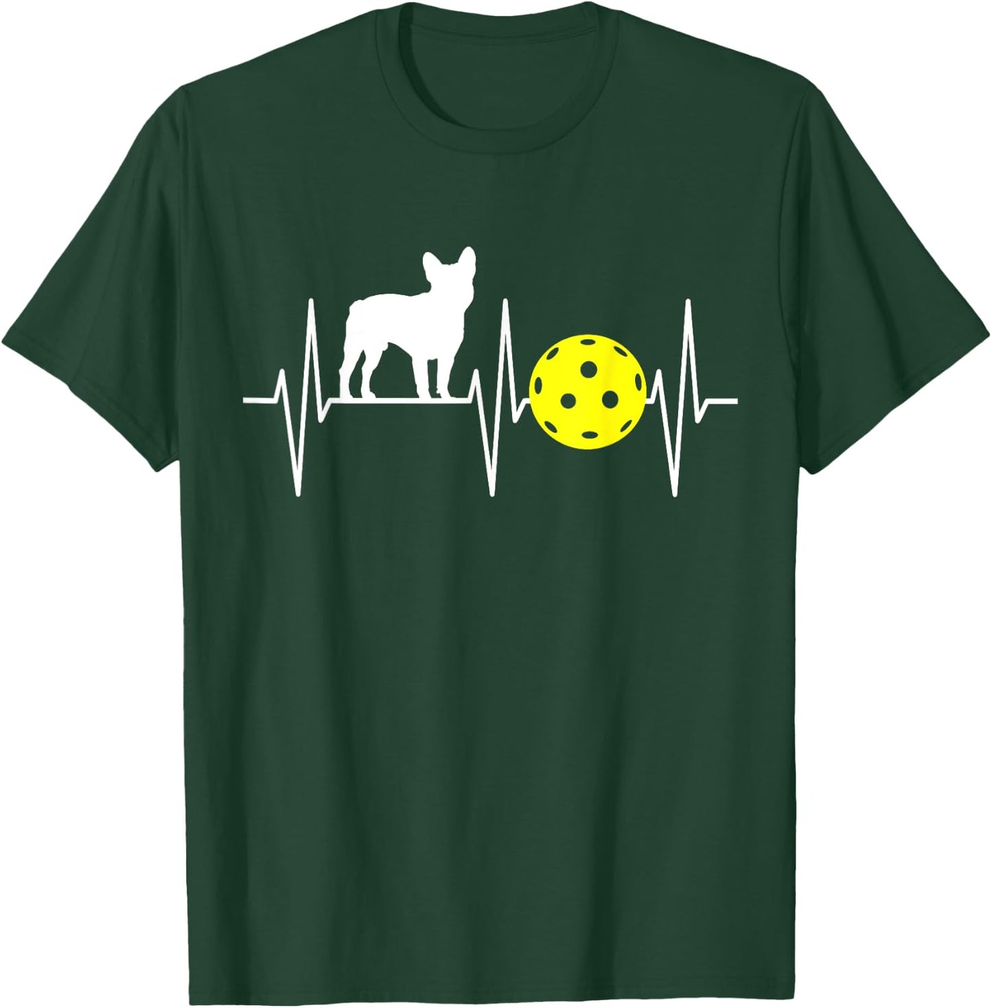 French Bulldog Shirt Pickleball Lover Bulldog Lover T-Shirt - T-Shirt | Forest