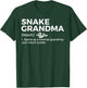 Snake Grandma Definition Funny Pet Reptile Lovers T-Shirt - T-Shirt | Forest
