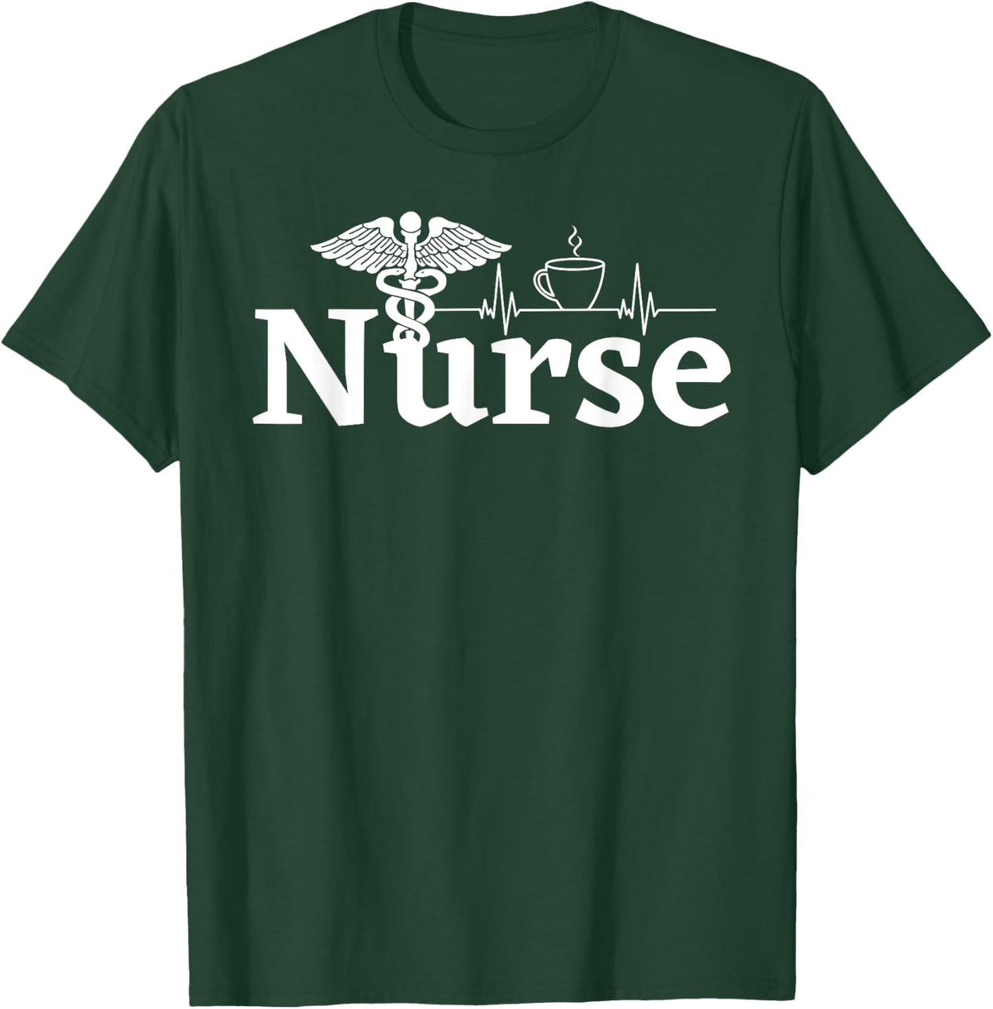 Nurse Women Work Rn Caduceus Symbol Nurse Week 2023 Her T-Shirt - T-Shirt | Forest