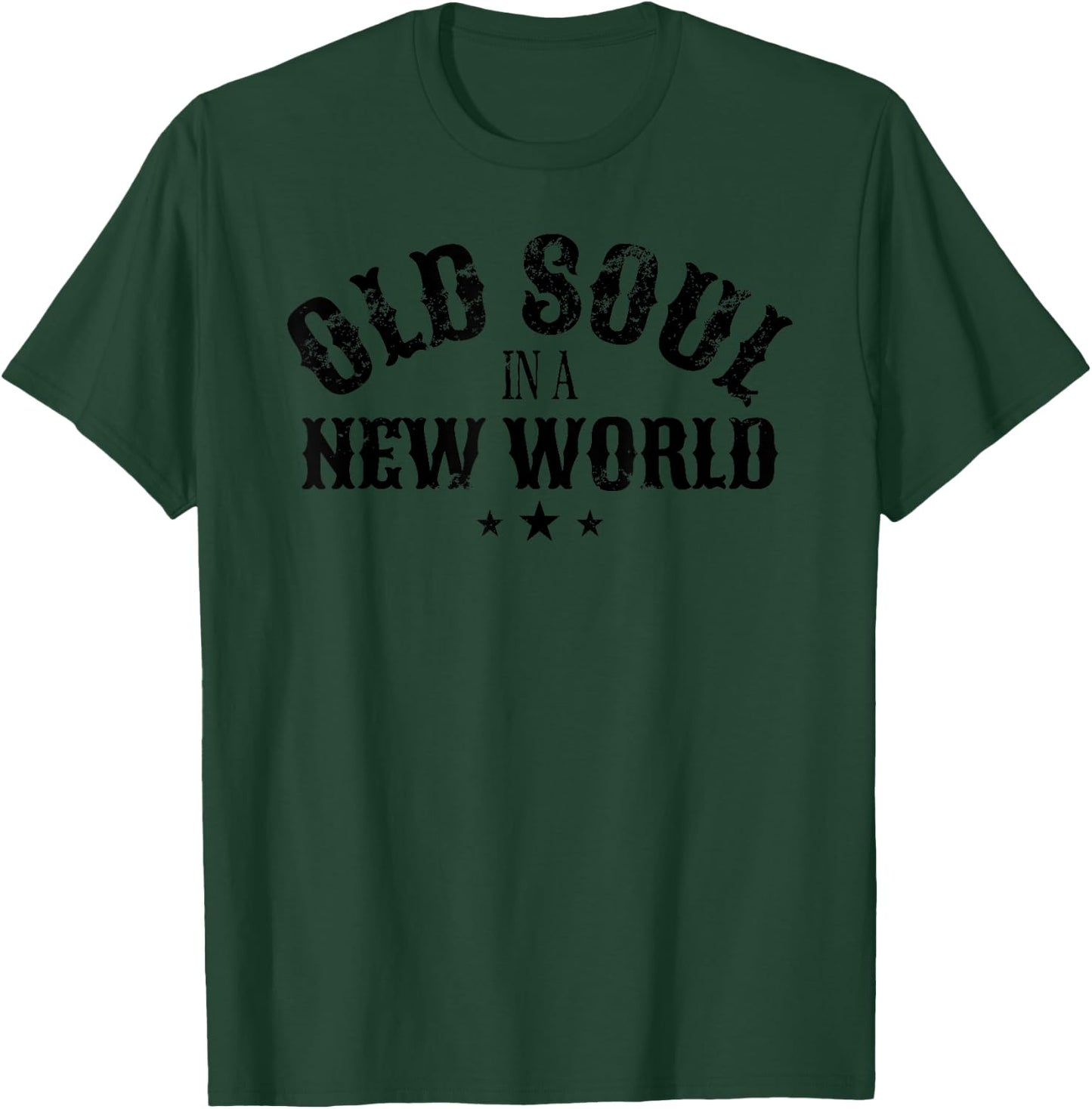 Old Soul in a New World Country Bluegrass Music Guitar Fan T-Shirt - T-Shirt | Forest
