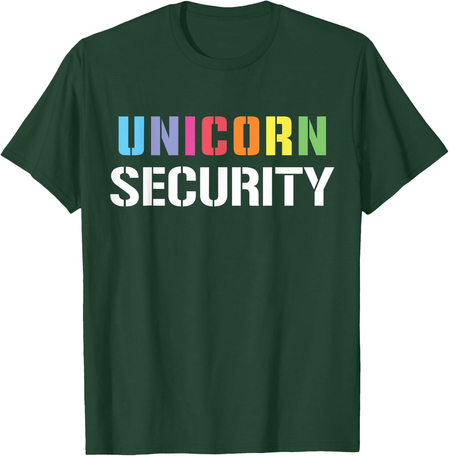 Halloween Dad Mom Daughter Adult Costume, Unicorn Security T-Shirt - T-Shirt | Forest