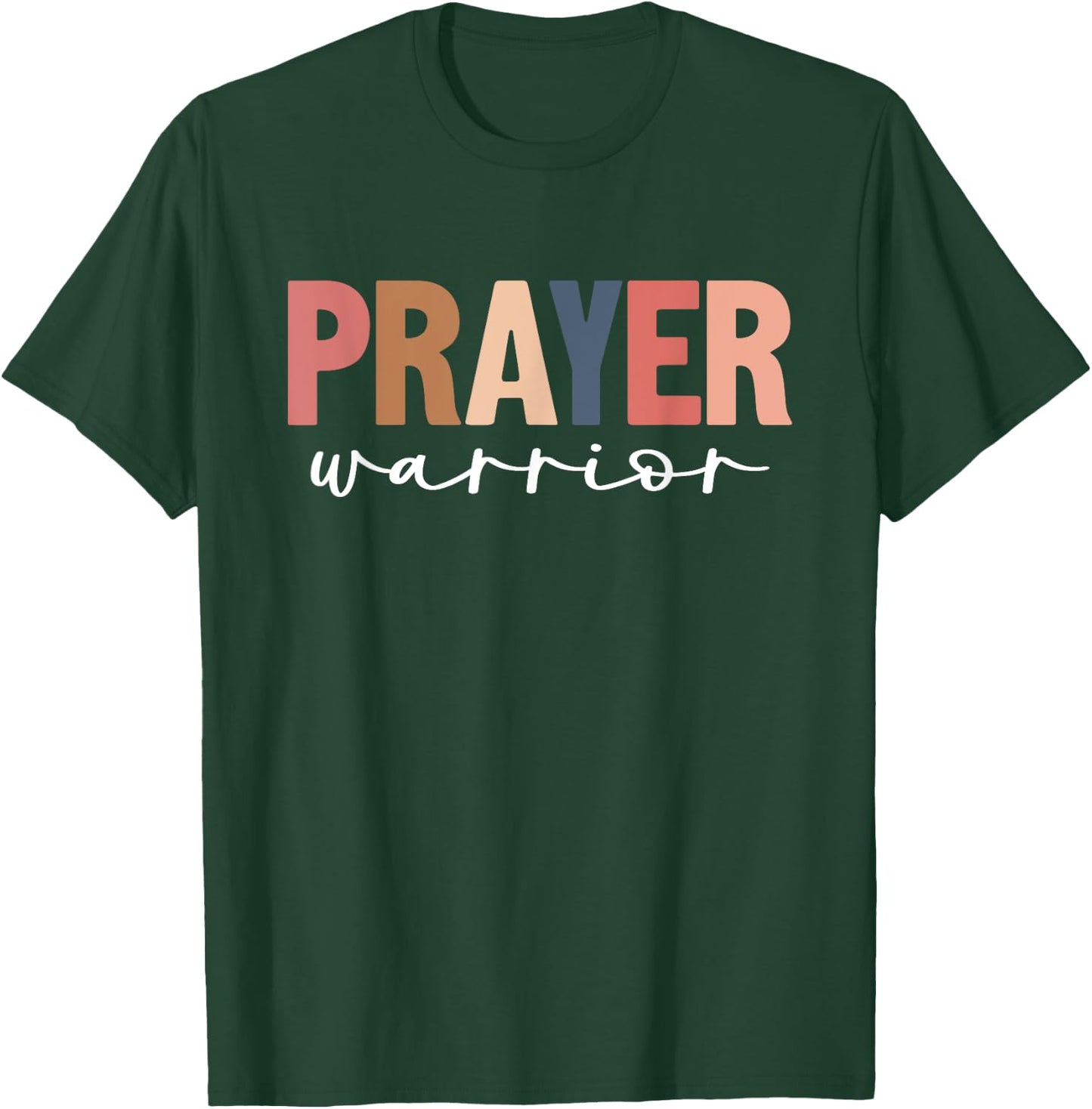 Prayer Warrior Faith God Jesus Christian Women Cute T-Shirt - T-Shirt | Forest