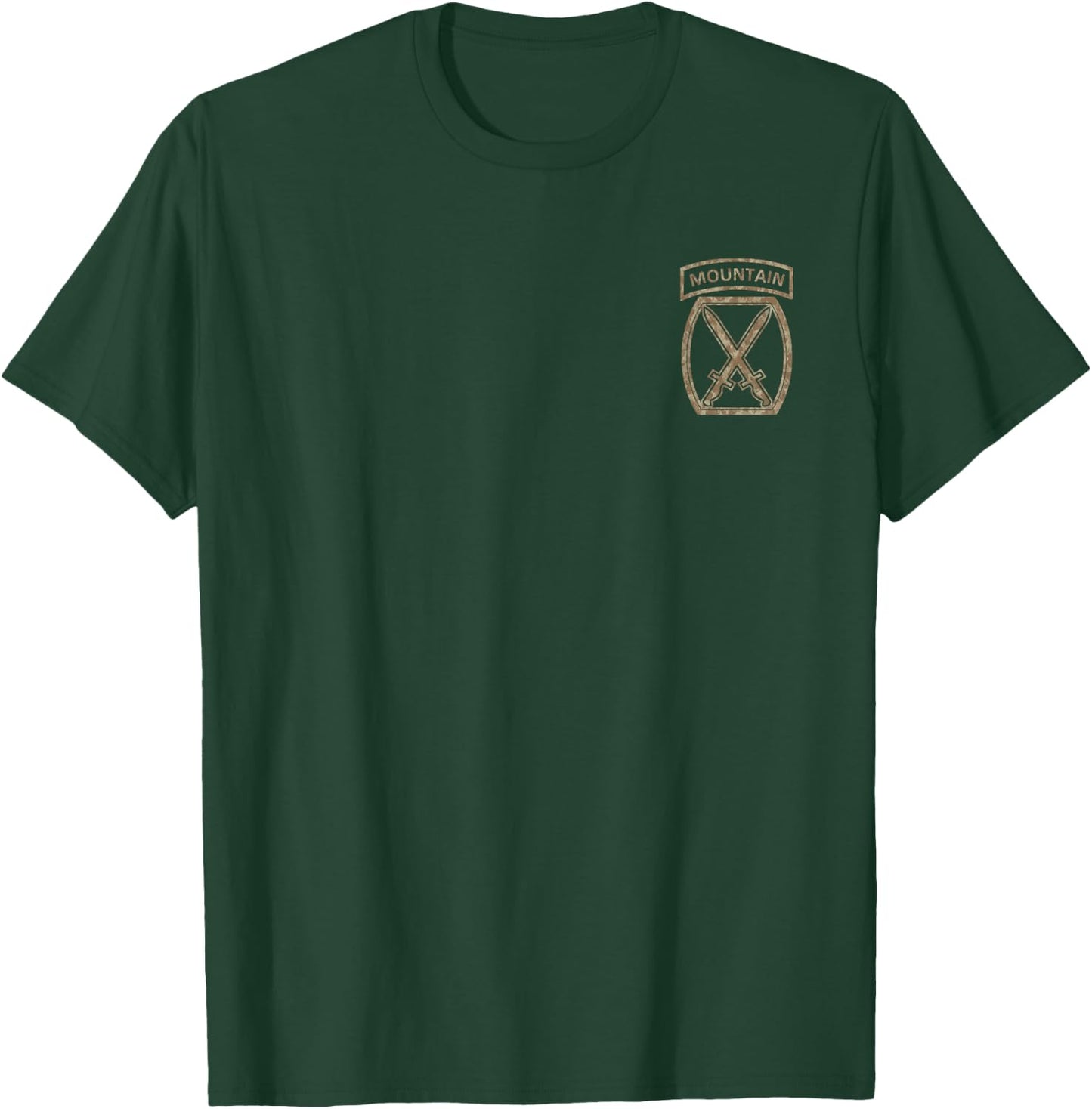 10th Mountain Division Army Infantry Us Usa Veteran Camo T-Shirt - T-Shirt | Forest