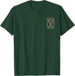 10th Mountain Division Army Infantry Us Usa Veteran Camo T-Shirt - T-Shirt | Forest
