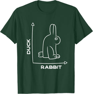 Duck - Rabbit - Funny - Joke - Bunny - Optical Illusion -pun T-Shirt - T-Shirt | Forest