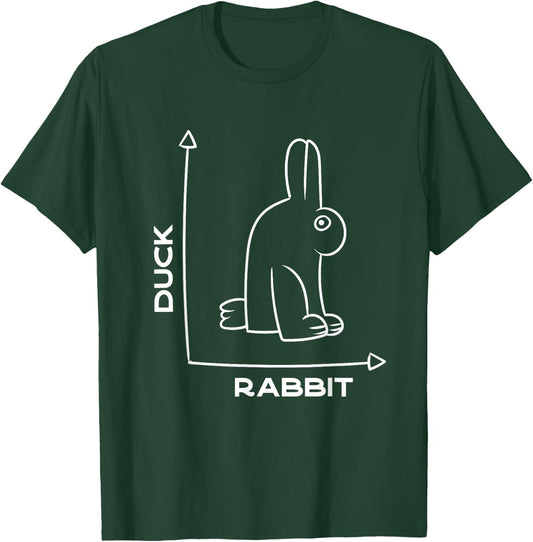 Duck - Rabbit - Funny - Joke - Bunny - Optical Illusion -pun T-Shirt - T-Shirt | Forest
