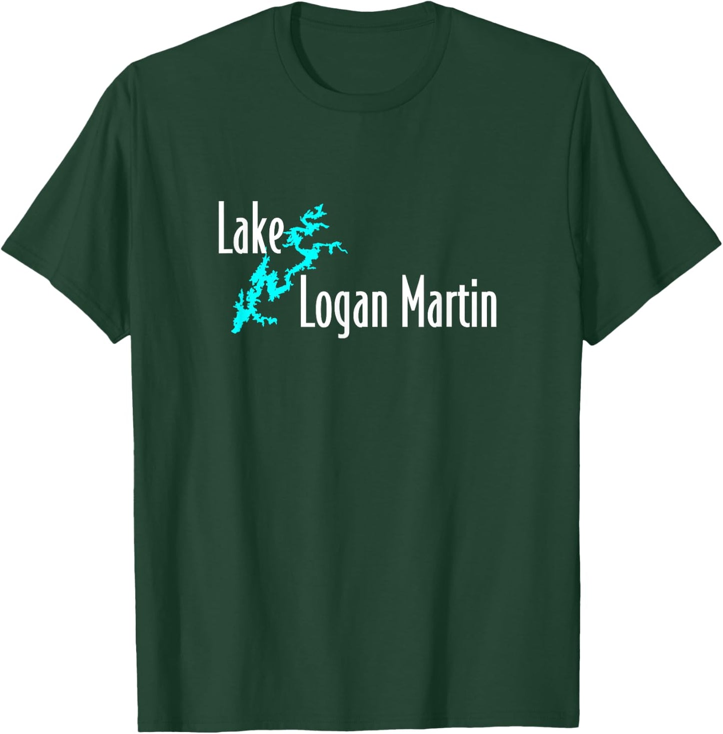 Minimalist Logan Martin Lake - Alabama T-Shirt - T-Shirt | Forest