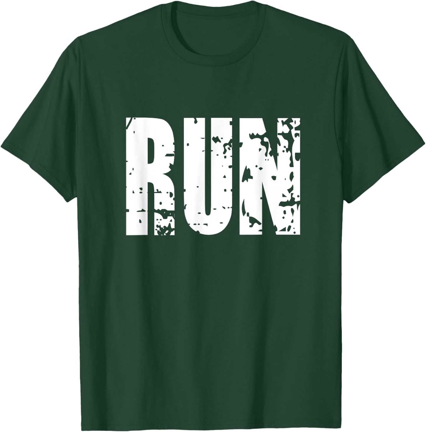 Run Motivational Shirt Retro Feel Runner T-Shirt - T-Shirt | Forest