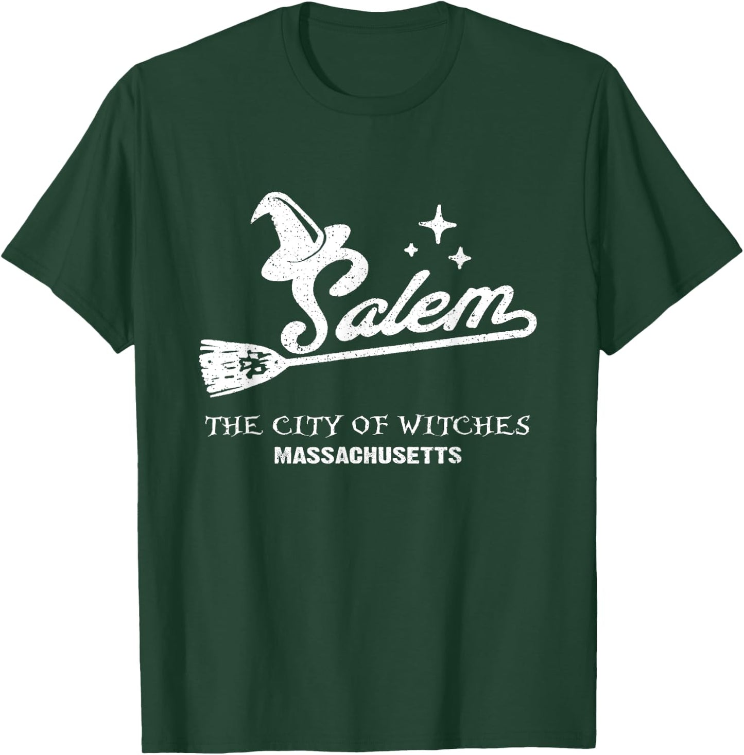 Vintage Salem Massachusetts Halloween City Of Witches T-Shirt - T-Shirt | Forest