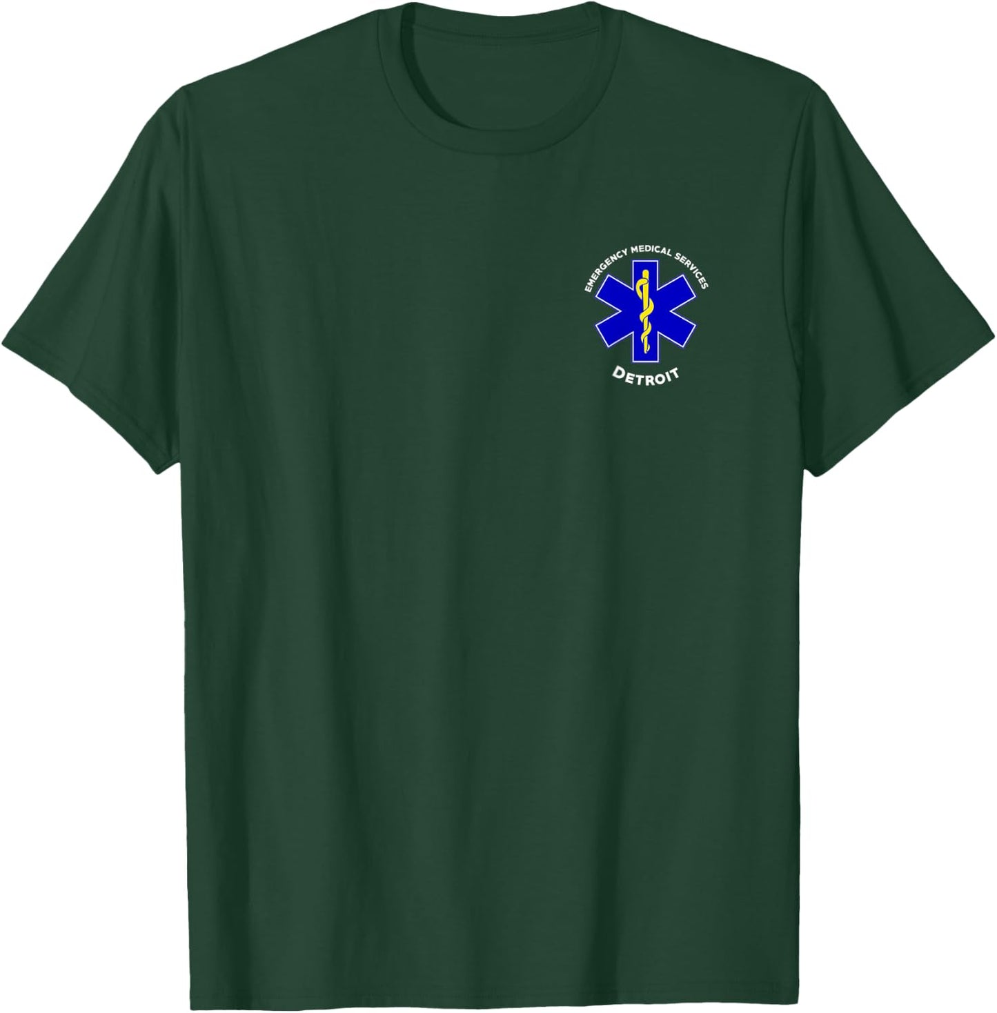 Detroit Michigan EMS Emergency Medical Services EMT Uniform T-Shirt - T-Shirt | Forest