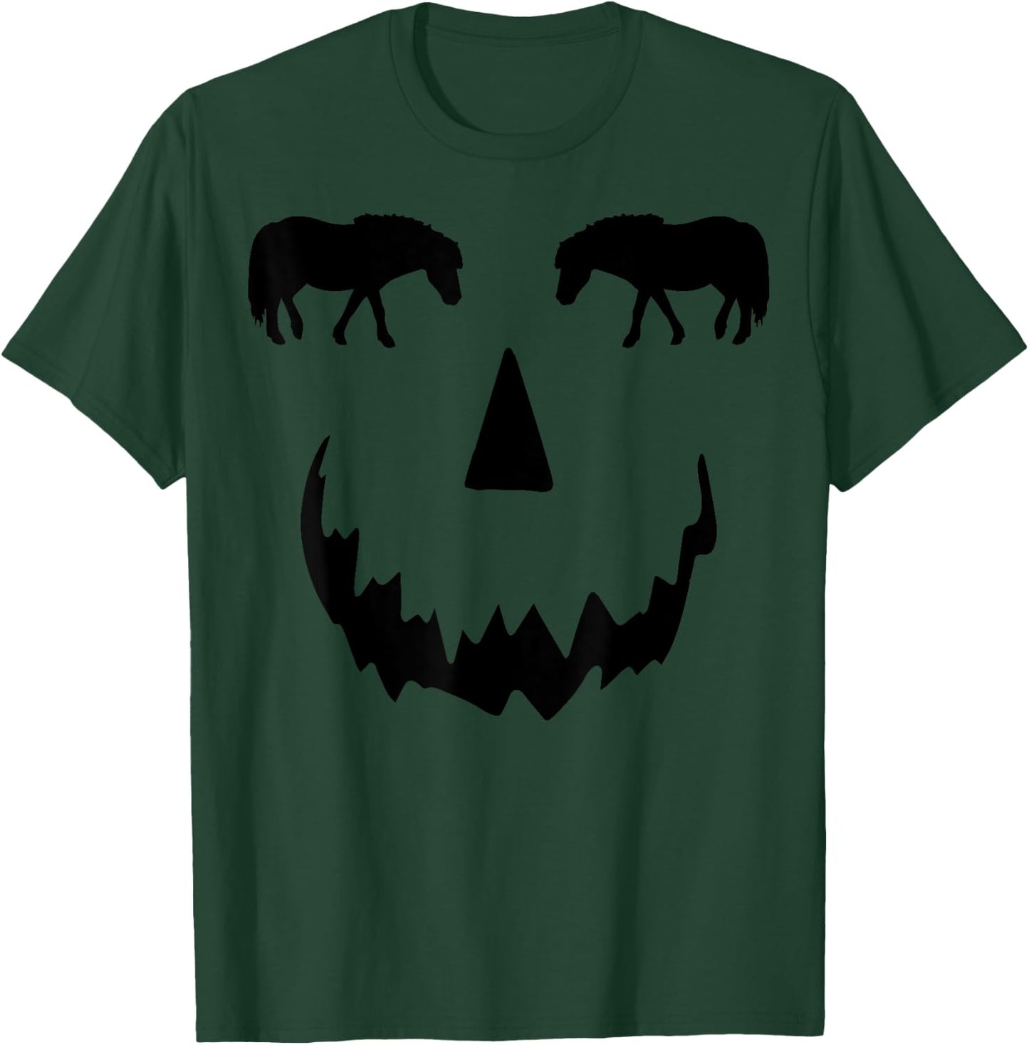 pumpkin Miniature Horse Tiny Horse halloween T-Shirt - T-Shirt | Forest
