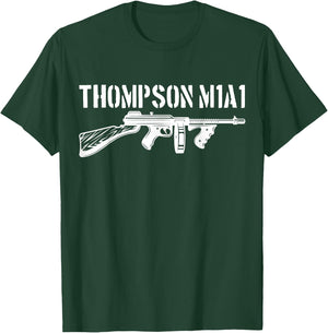 Thompson M1A1 Tommy Gun Gangster Vintage Tommy Gun T-Shirt - T-Shirt | Forest